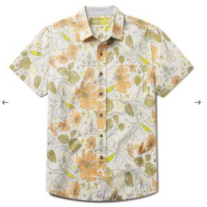 Levitate x Elovaters Cantina Men's Shirt Floral Skulls Size Medium